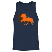 Icelandic Horse Lovers Unisex Tank Top - Navy – 2