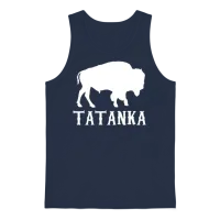 Tatanka (buffalo) — Wildlife Gift Unisex Tank Top - Navy – 1