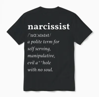 Narcissist Definition Unisex T-Shirt - Black
