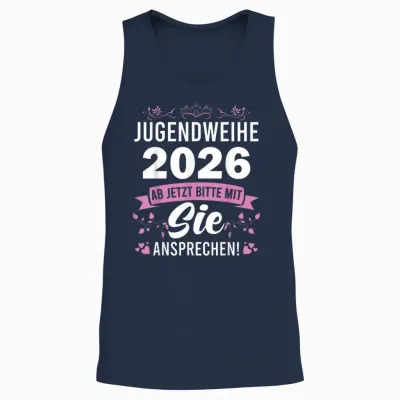 Jugendweihe 2026 Mädchen Junge Unisex Tank Top - Navy
