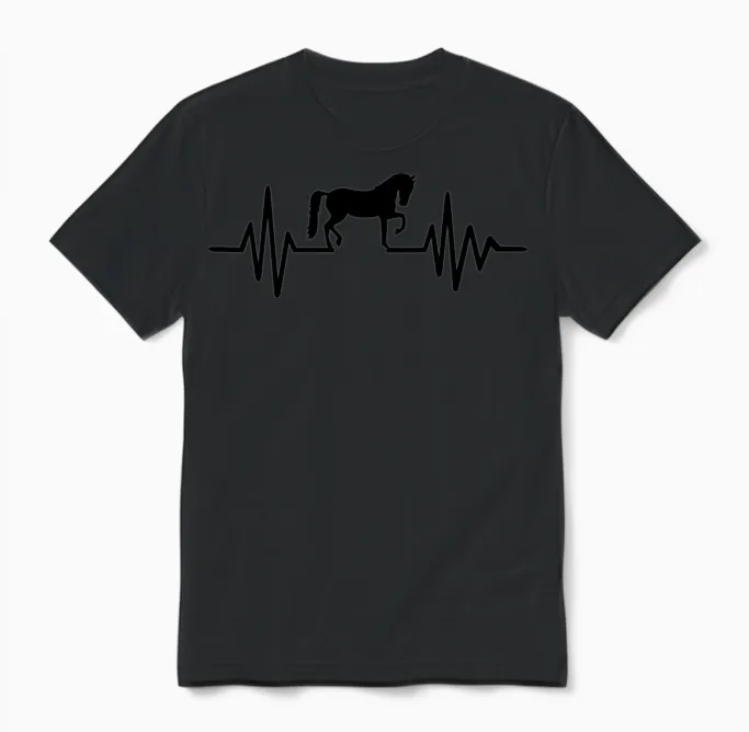 Horse Lovers Unisex T-Shirt in Black