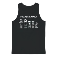 Ass Family Funny Sayings Witty Offensive Humorous Unisex Tank Top - Black – 1