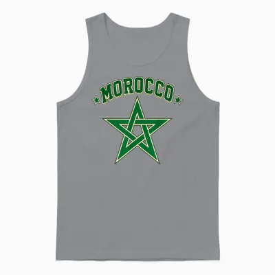 Maroc Drapeau Patriotique Marocain Unisex Tank Top - Sport Grey