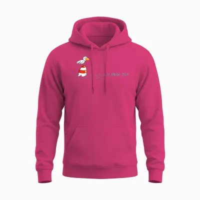 Will Meer Zeit Möwe Nordsee Urlaub Spruch Unisex Hoodie - Heliconia