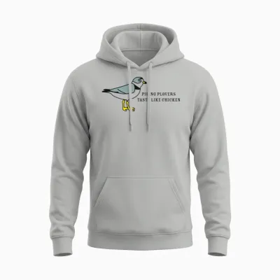 Piping Plovers Taste Like Chicken, 3-Color Unisex Hoodie - Ash