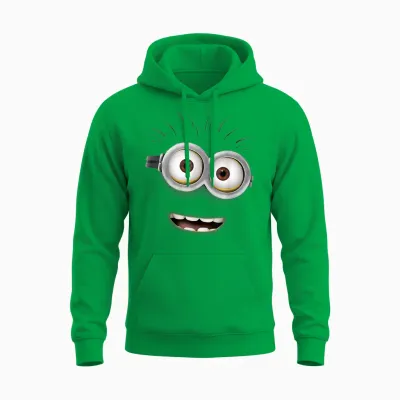 Despicable Me Minions Phil Face Graphic Unisex Hoodie - Irish Green