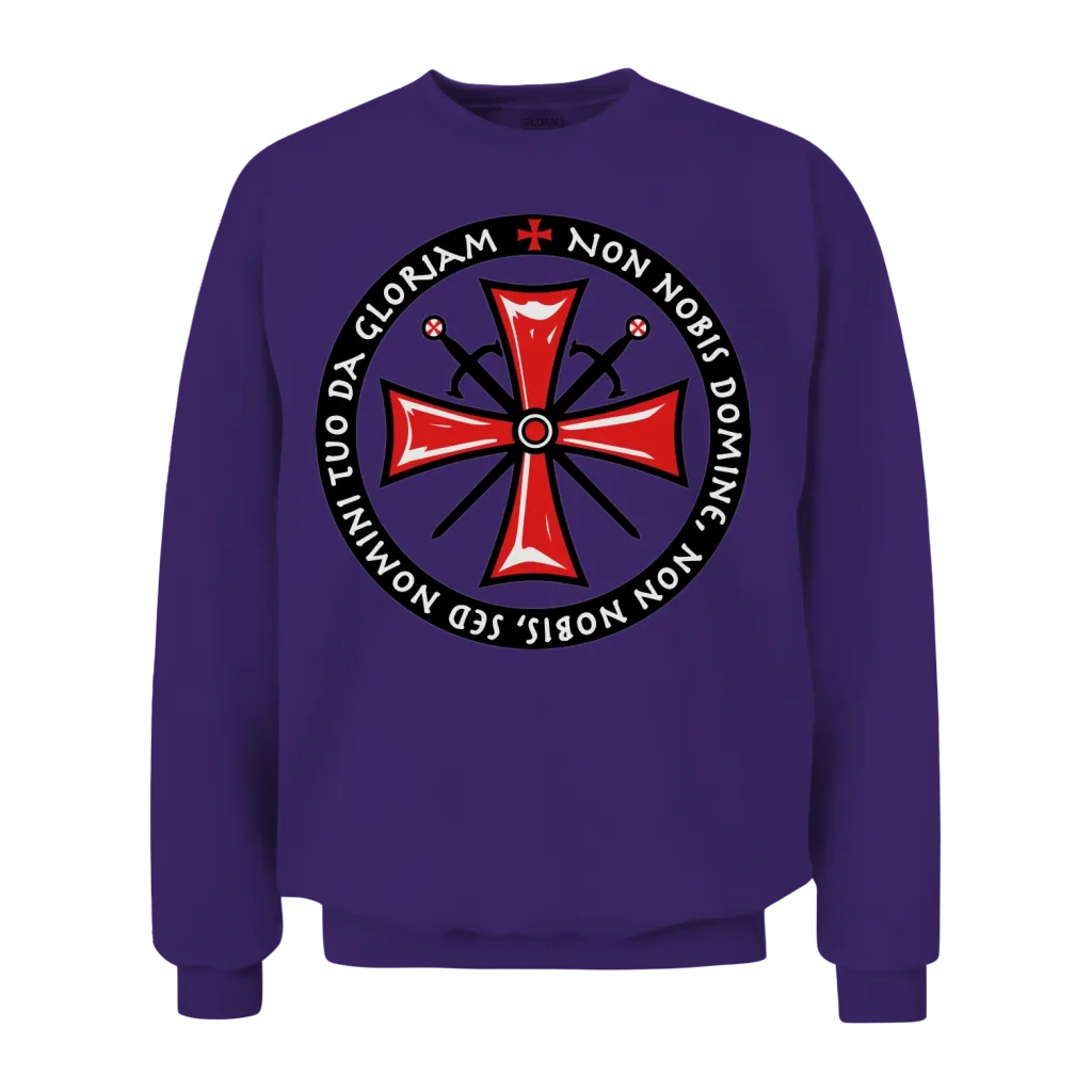Cross Knights Templar Unisex Sweatshirt - Purple