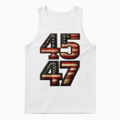 Trump 2025 45 47 Usa Vintage Grunge 4. Juli Unisex Tank Top - White