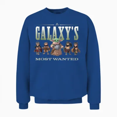 Star Wars: the Mandalorian and Grogu Anzellans Wanted Unisex Sweatshirt - Royal