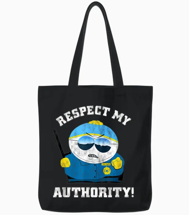 South Park Officer Cartman - Police & Law Tote Bags in Black