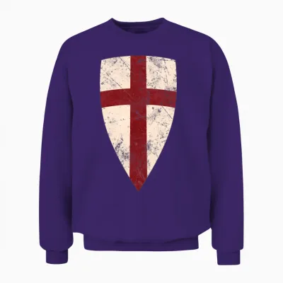 Crusader Shield Medieval Unisex Sweatshirt - Purple