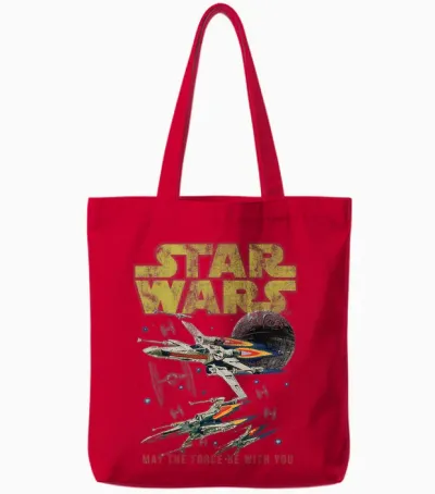 Star Wars a New Hope X-Wing May the Force Be with You Tote Bags - Red