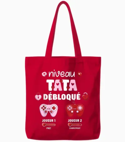 Tata Gamer Running Future Tata 2025 Announces Auntie 2025 T-Shirt, Black, S Tote Bags - Red