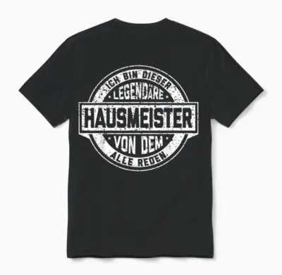 Hausmeister Legende Witziger Vintage Spruch Hauswart Unisex T-Shirt - Black