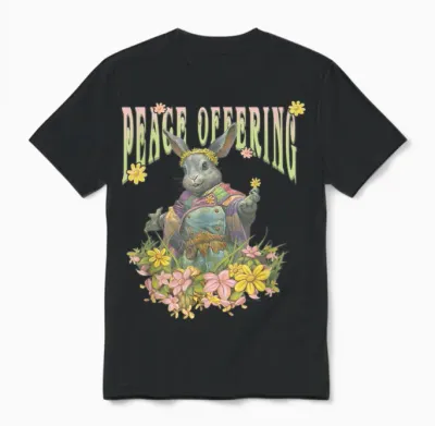 Magic: the Gathering Peace Offering Ms. Bumbleflower T-Shirt, White, S Unisex T-Shirt - Black