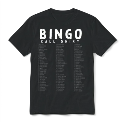 Bingo Call Chart , Bingo Player Unisex T-Shirt - Black