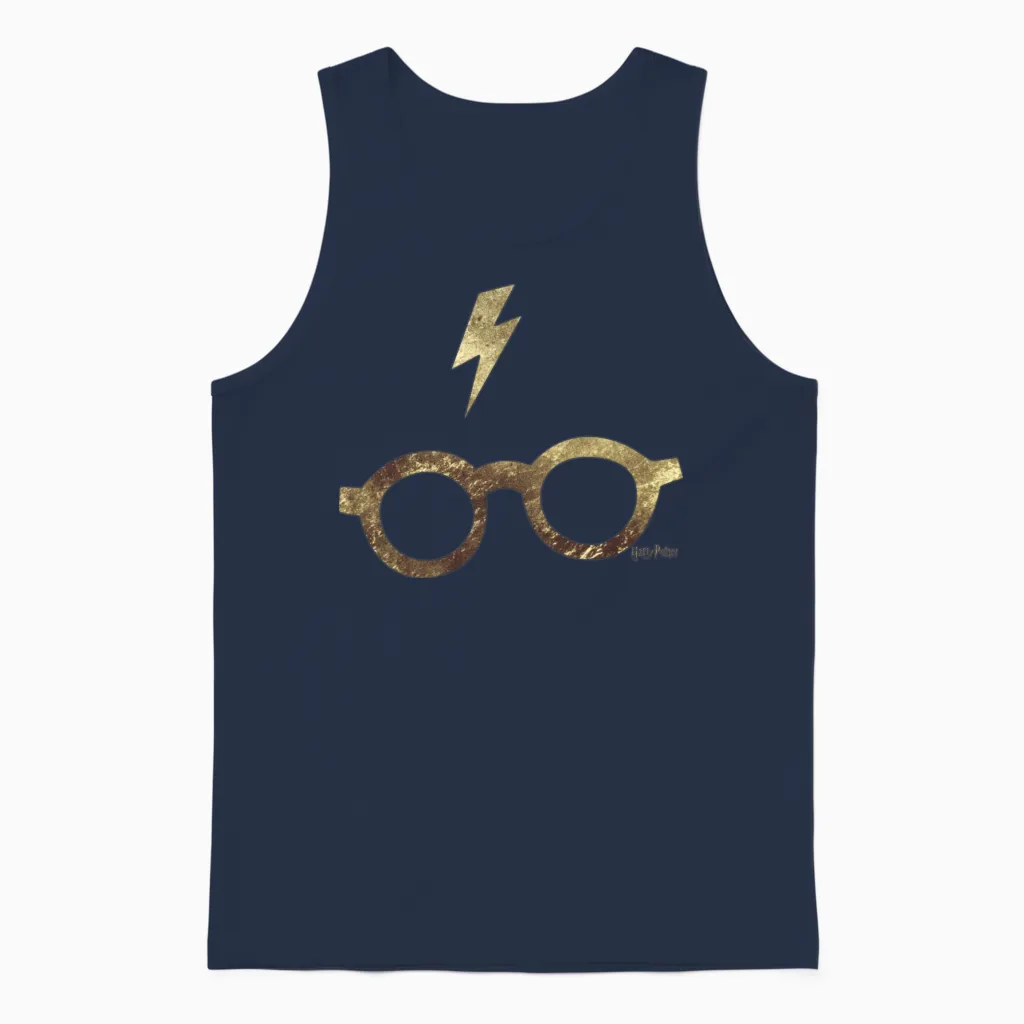 Harry Potter Glasses and Scar Unisex Tank Top in Navy