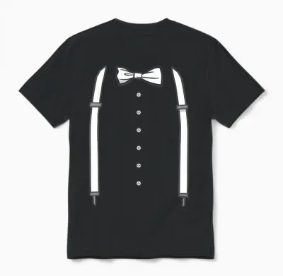 Fake Anzug Aufdruck Jga Männer T-Shirt Kostüm Verkleidung Unisex T-Shirt - Black