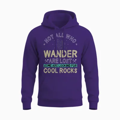 Some Are Looking for Cool Rocks - Geologist Geode Hunter Unisex Hoodie - Purple
