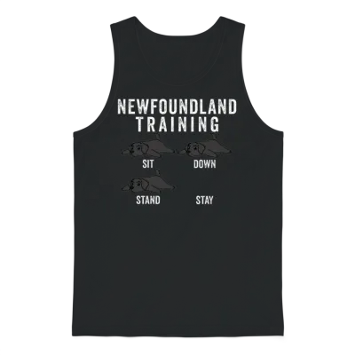 Newfoundland Dog Training Unisex Tank Top - Black