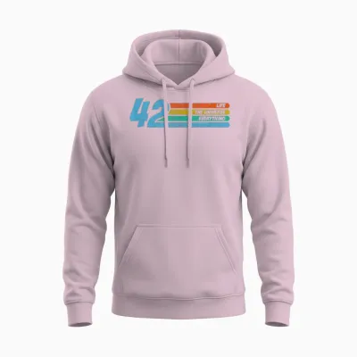 42 the Answer Life Universe and Everything Funny Physics T-Shirt, Black Unisex Hoodie - Light Pink
