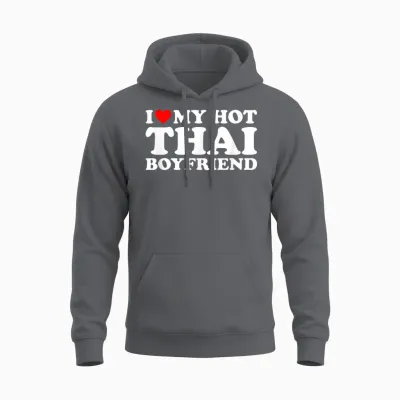 I Love My Hot Thai Boyfriend Unisex Hoodie - Charcoal