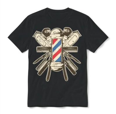 Barber Accessories - Hairdresser Beard Hairstyle Unisex T-Shirt - Black