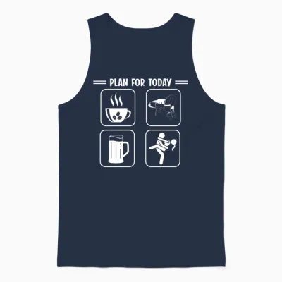 Plan for Today Funny Welder Unisex Tank Top - Navy