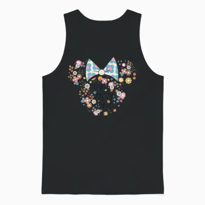 Disney Minnie Mouse Best Mom Ever Icon Flowers Mother’s Day Unisex Tank Top - Black