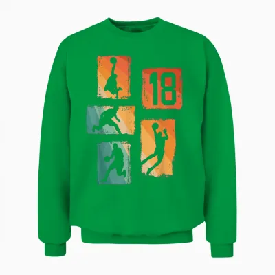 18e Anniversaire Garçon Joueur De Basket-Ball 18 Ans Unisex Sweatshirt - Irish Green