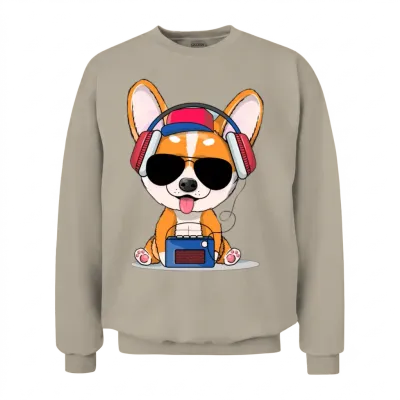 Corgi Dog Unisex Sweatshirt - Sand