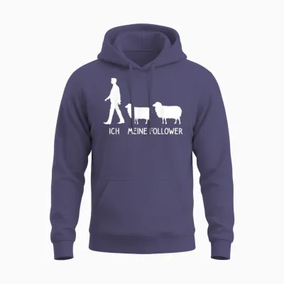 Lustiges Landwirt Bauer Schaf Hirte Sheep Kostüm Ich Meine Follower Sheep Breeder Lover Sheep Saying T-Shirt Black Small Eu Small Regular M Unisex Hoodie - Heather Sport Dark Navy