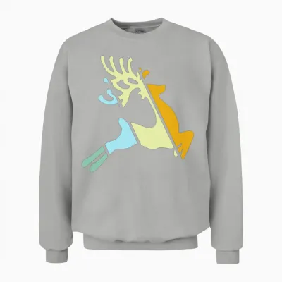 Moose Retro Unisex Sweatshirt - Ash