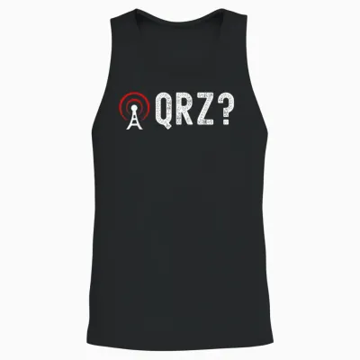 Amateurfunk - Qrz? T-Shirt - Schwarz - Small - Unisex - Kurzarm - Klassisch - Ham Radio Morse Code Design - Hobby-T-Shirts - Unisex-Erwachsene Unisex Tank Top - Black
