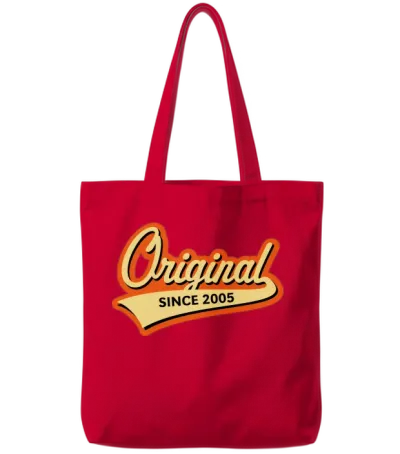 Original Since 2005 (year of Birth, Birthday / 3c) Tote Bags - Red