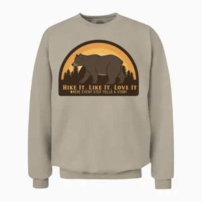 Hiking: Hike It, Like It, Love It Unisex Sweatshirt - Sand