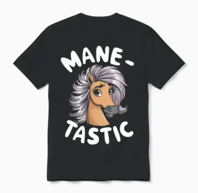Horses and Humor for Every Horse Lover And Unisex T-Shirt - Black