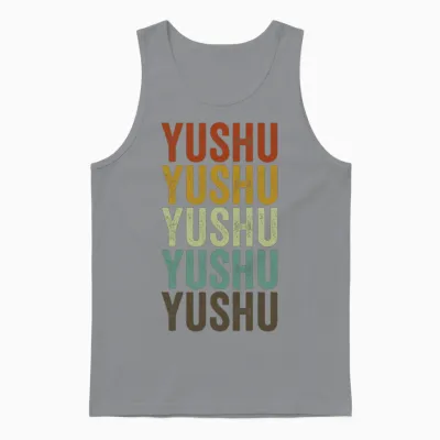 Yushu China Retro Vintage Unisex Tank Top - Sport Grey