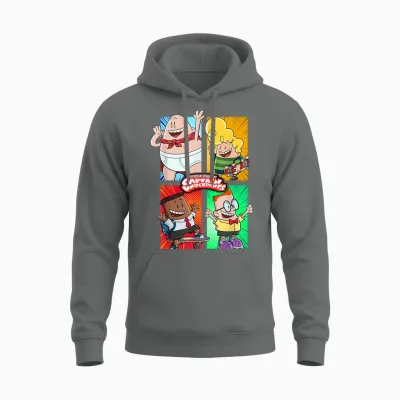 Captain Underpants the First Epic Movie 4 Square Friends Unisex Hoodie - Graphite Heather
