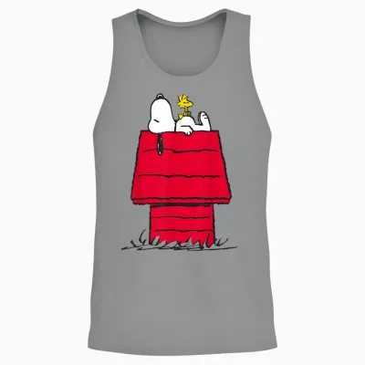 Peanuts Snoopy Woodstock Niche Pour Chien Happy Friends Art Classique Unisex Tank Top - Sport Grey