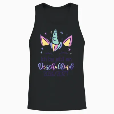 Kinder Einhorn Ich Bin Jetzt Ein Vorschulkind 2026 2027 Unisex Tank Top - Black