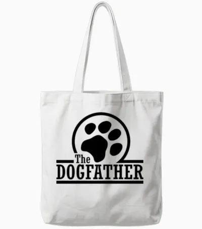 The Dogfather Tote Bags - White