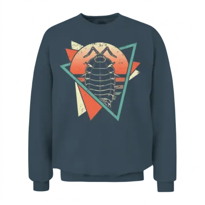Isopods Retro Vaporwave Unisex Sweatshirt - Dark Heather