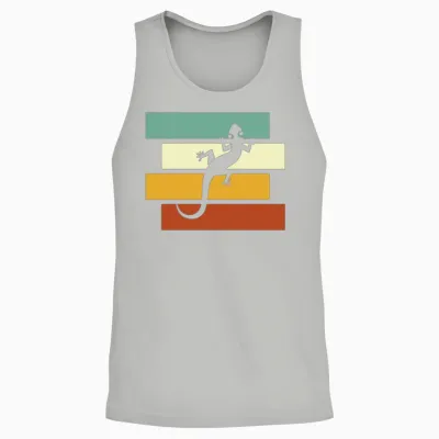 Lizard Retro Unisex Tank Top - Ash