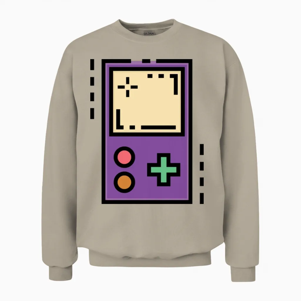 Retro Gaming On Unisex Sweatshirt in Sand