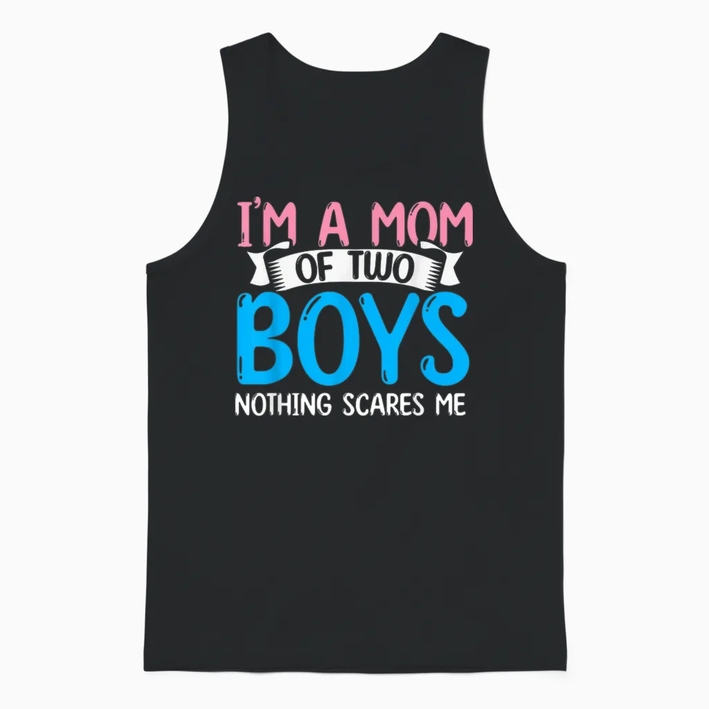 Mutter Familien Mama Sohn Junge Muttertag Lustiges Mama Unisex Tank Top in Black