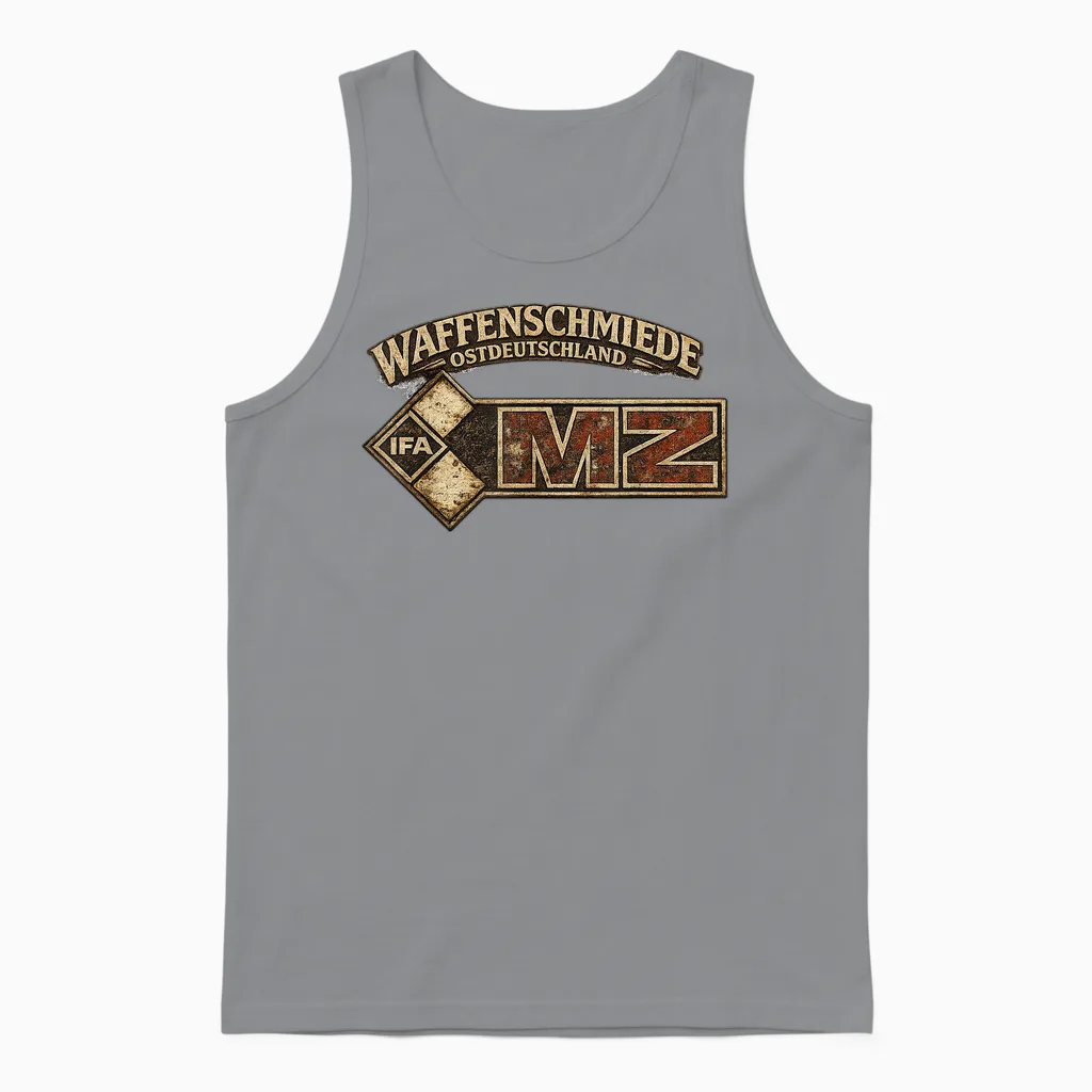 Simson Mz Ifa Ostdeutschland Retro Motorrad Kult Motiv Ddr Unisex Tank Top in Sport Grey