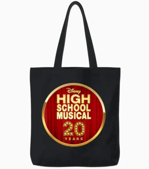 Disney High School Musical 20th Anniversary Official Logo Tote Bags - Black