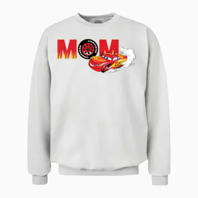 Disney & Pixar's Cars Mom Birthday Gift Mother's Day Unisex Sweatshirt - White