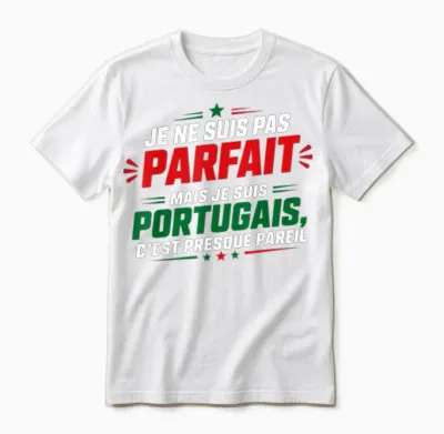 Humour Portugais Citation Drole Blague Je Suis Portugais Unisex T-Shirt - White